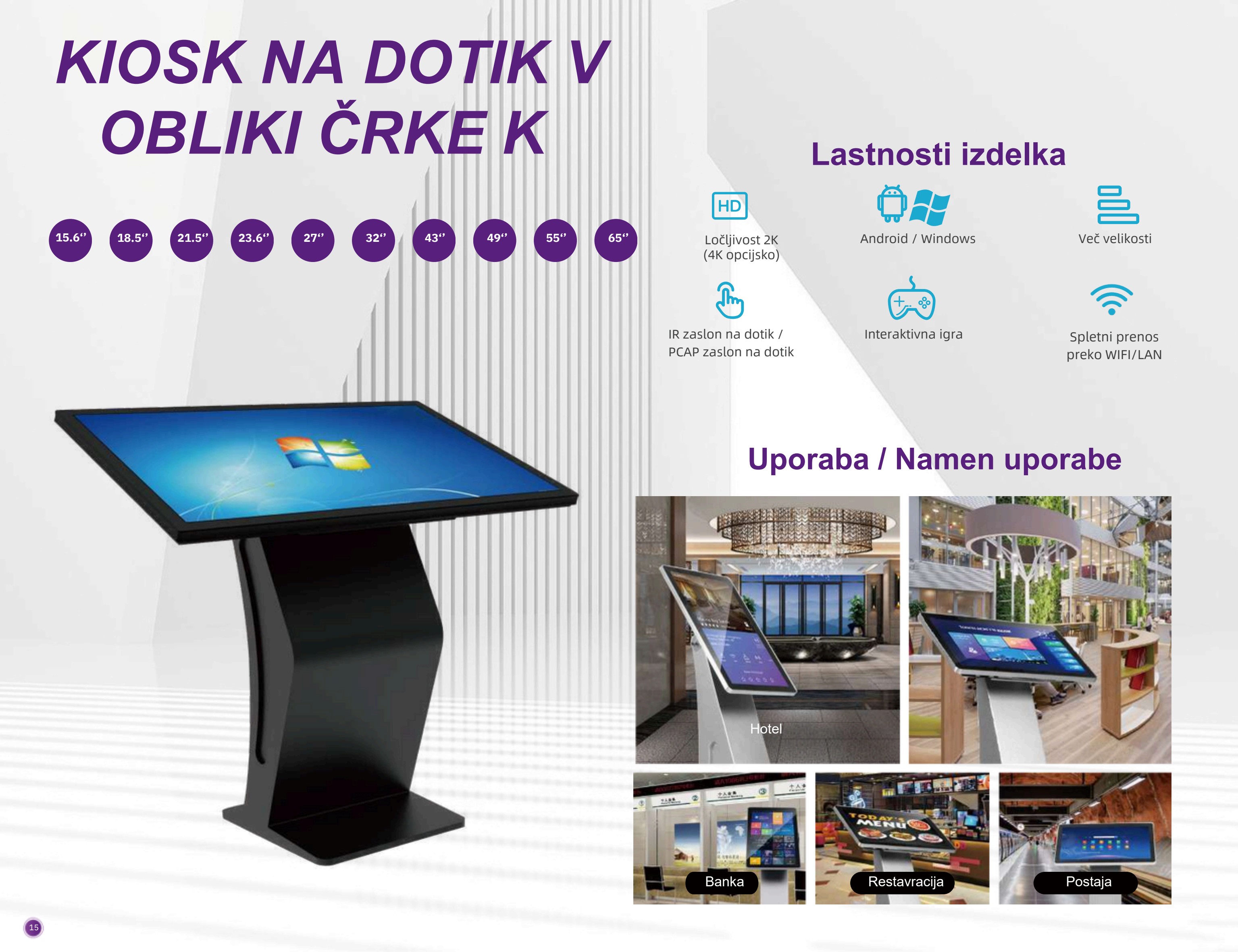Talni interaktivni kiosk — K